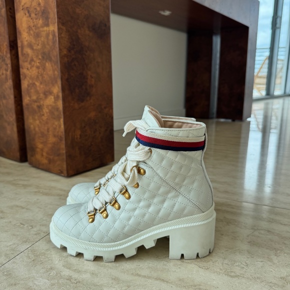 White Gucci Ankle Boots - Picture 1 of 6